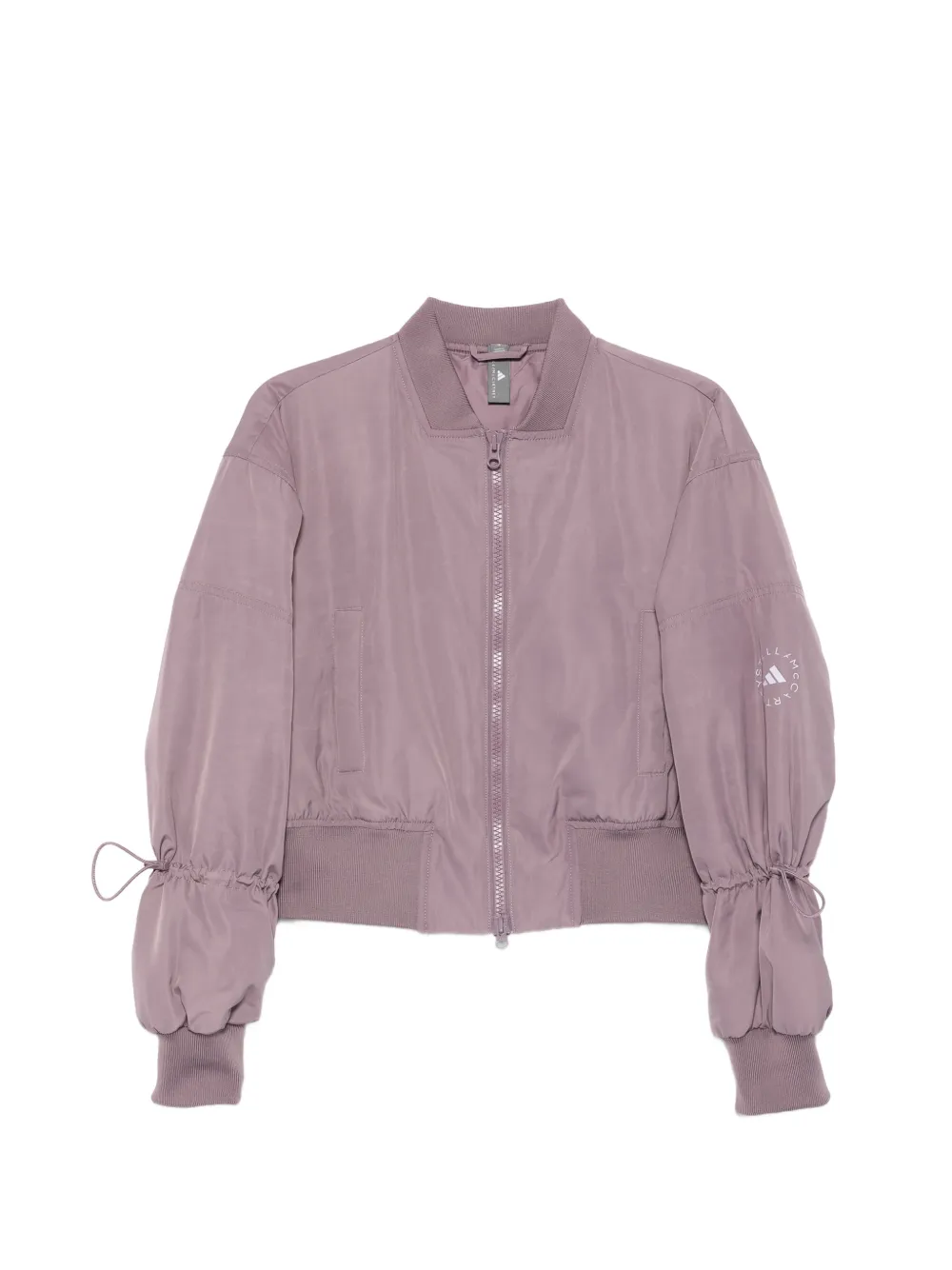 adidas by Stella McCartney zip-fastening ruched-sleeve jacket - Viola