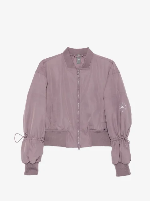 adidas by Stella McCartney zip-fastening ruched-sleeve jacket