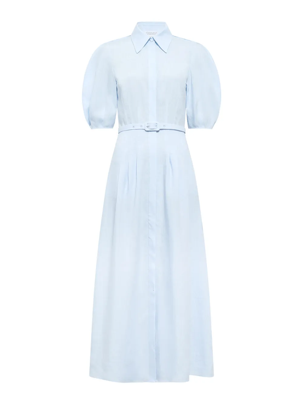 Gabriela Hearst Maude pleated belted shirtdress - Blauw