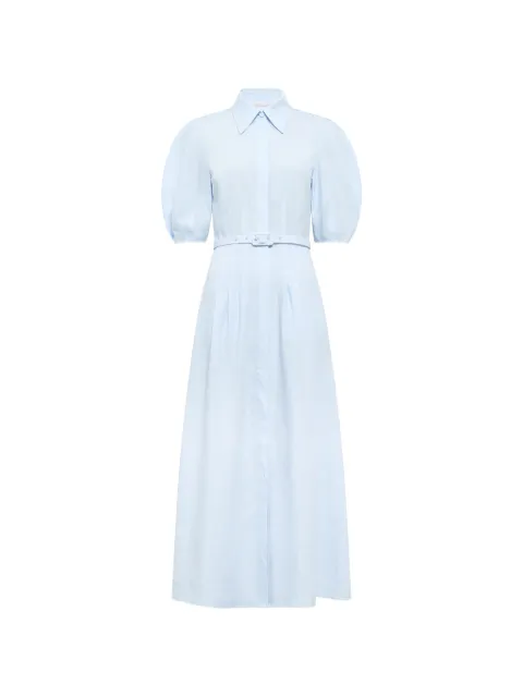 Gabriela Hearst Maude pleated belted shirtdress