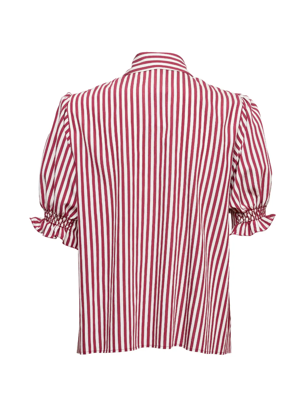 Loretta Caponi Milvia striped blouse - Rood