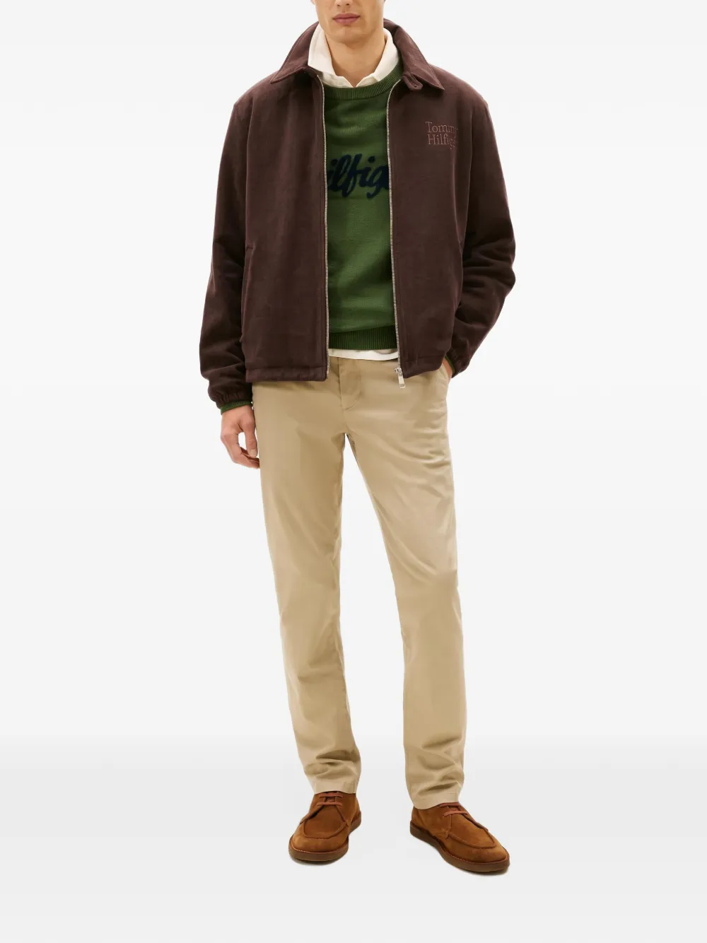 Tommy Hilfiger Bleecker broek met print Beige