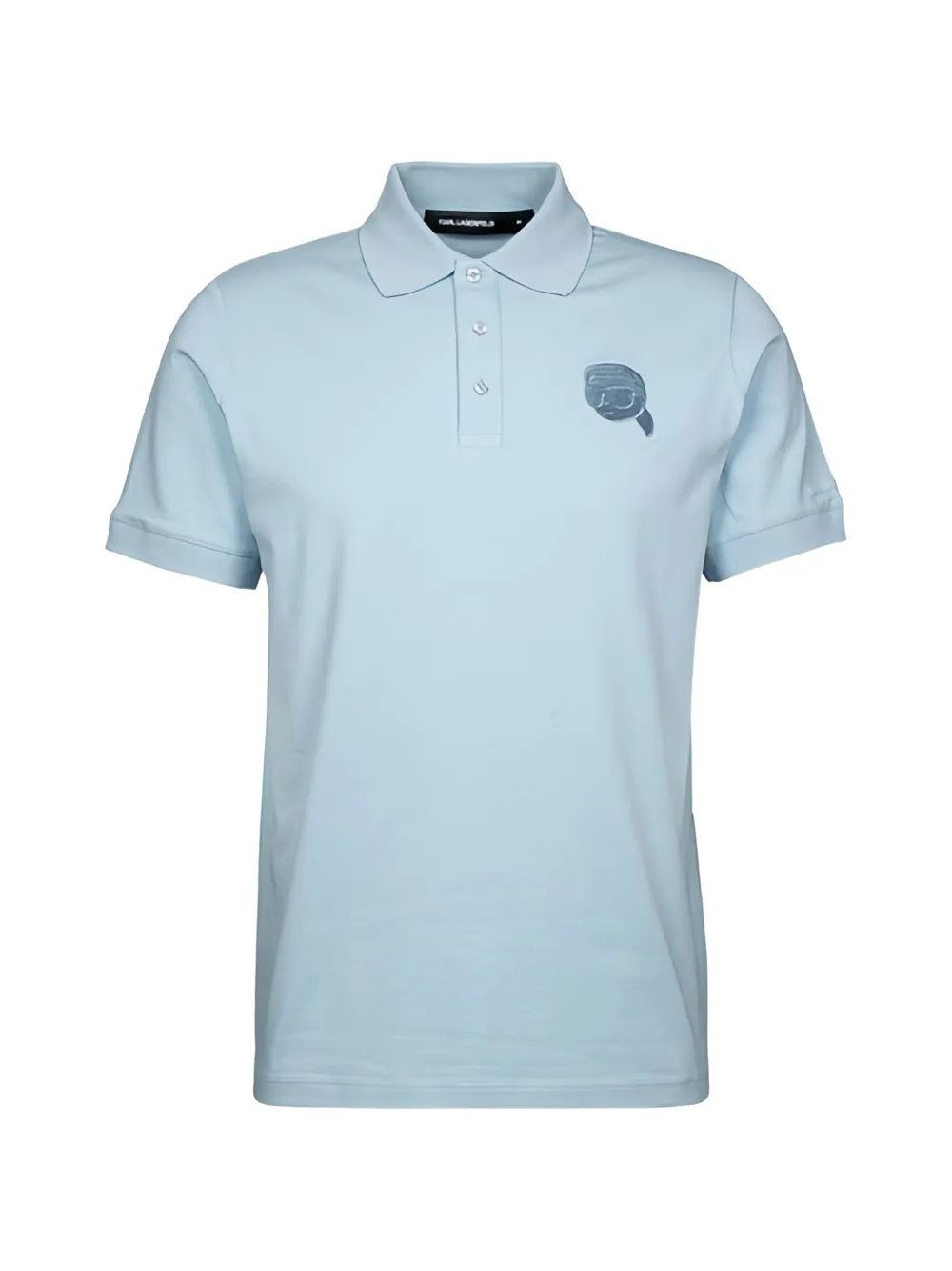 Karl Lagerfeld logo-print polo shirt - Blu