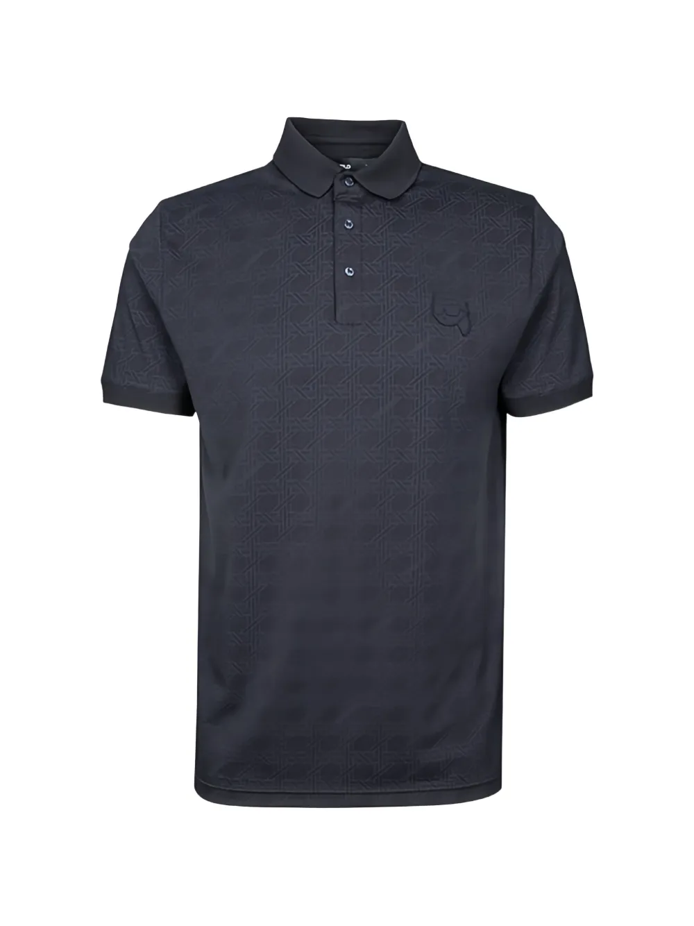 Karl Lagerfeld patterned polo shirt - Grigio