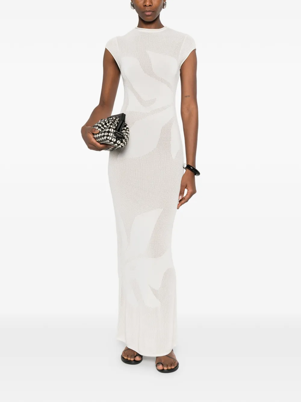  Sir. Solange Leaf Maxi Dress - Neutrals 