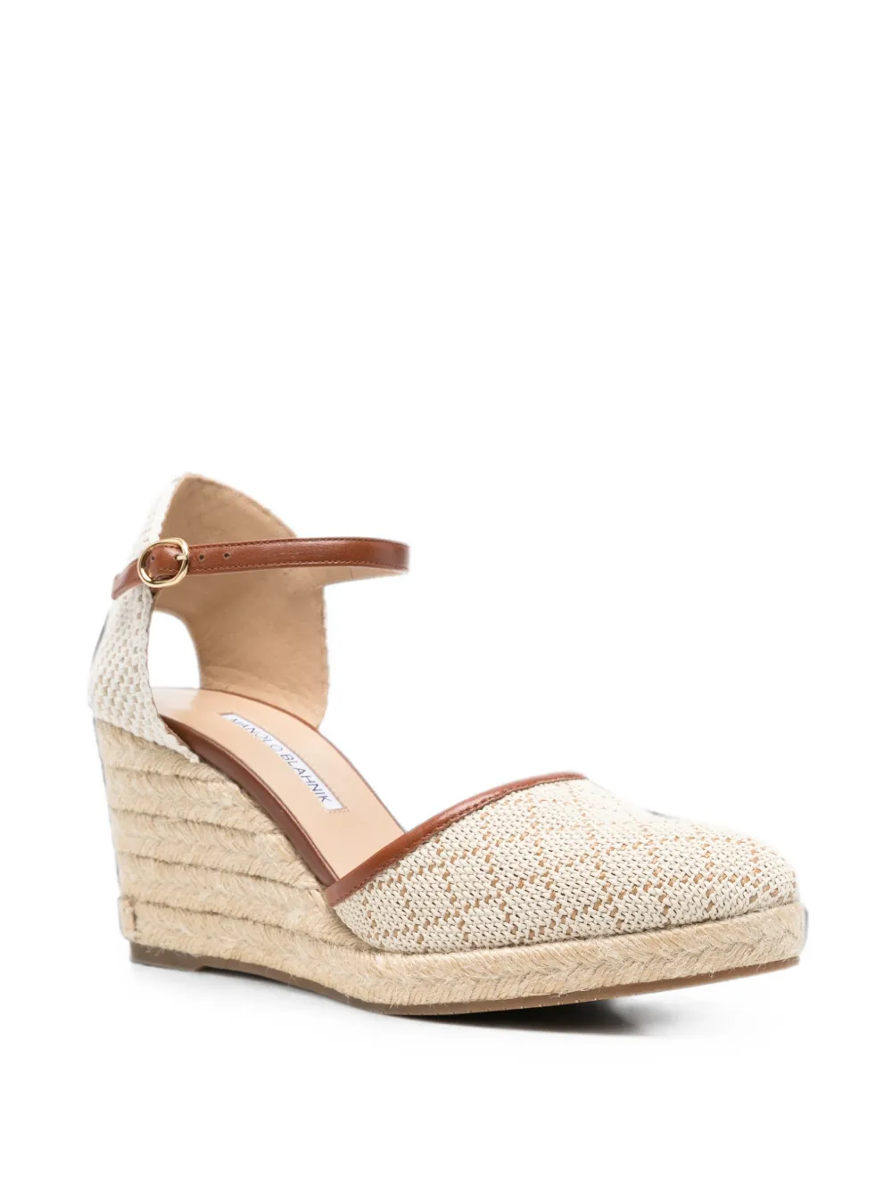 Manolo Blahnik Espadrahi wedge espadrilles Beige