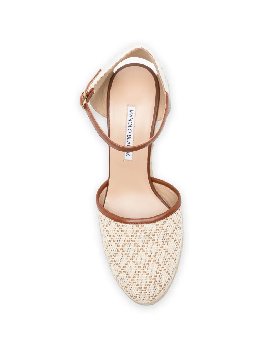 Manolo Blahnik Espadrahi Wedge Espadrilles in Neutrals, view 4