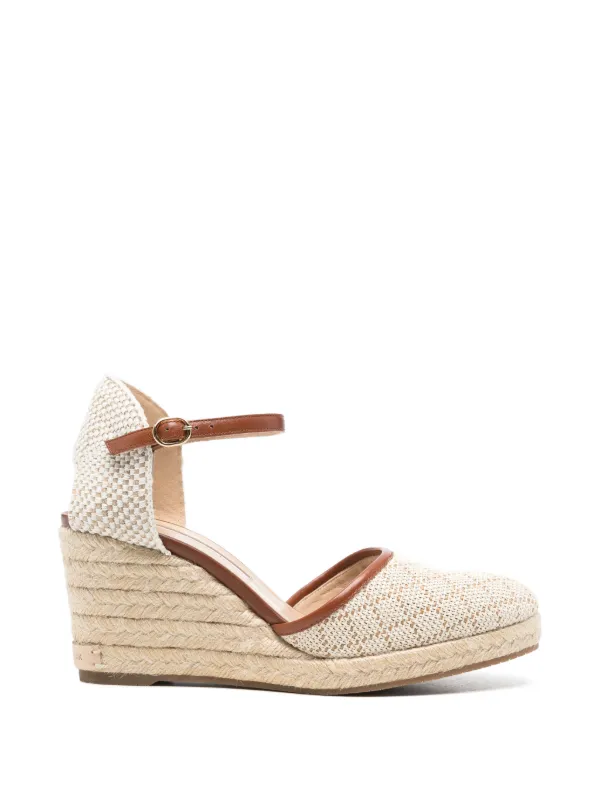 Manolo Blahnik Espadrahi Wedge Espadrilles in Neutrals
