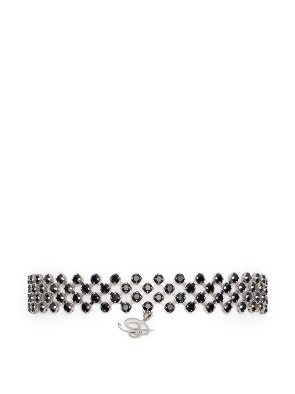 Blumarine Choker con strass - Argento