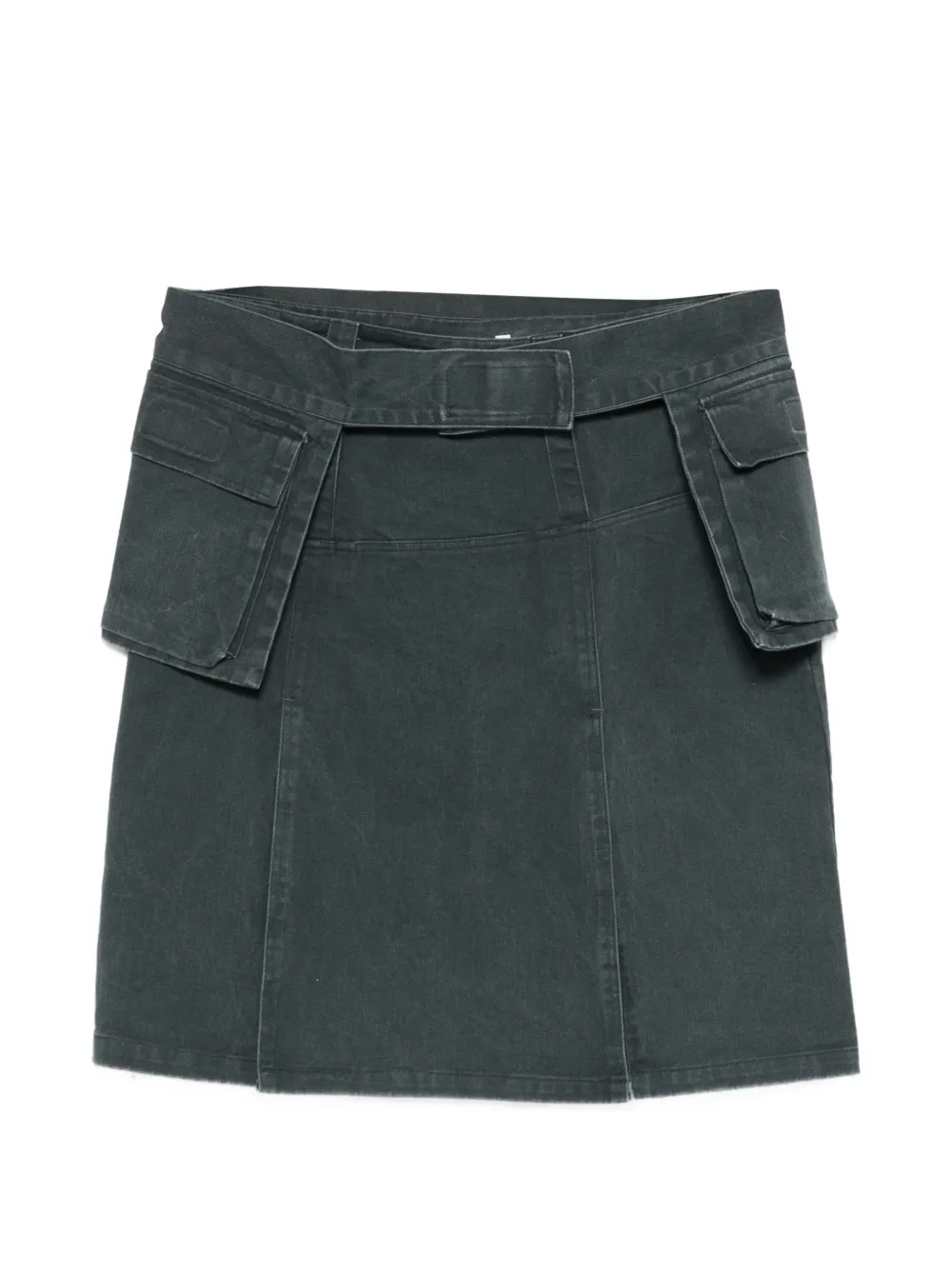 Halfboy belted cargo mini skirt - Grau