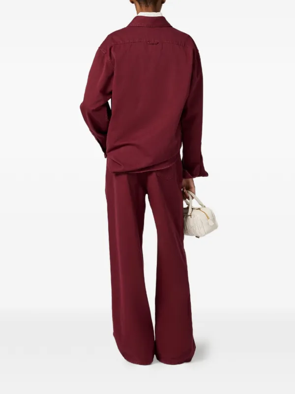 Miu Miu logo-embroidered Jeans | Red | FARFETCH