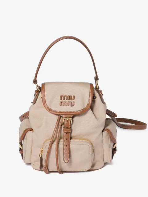 Miu Miu フラップ キャンバス バックパック
