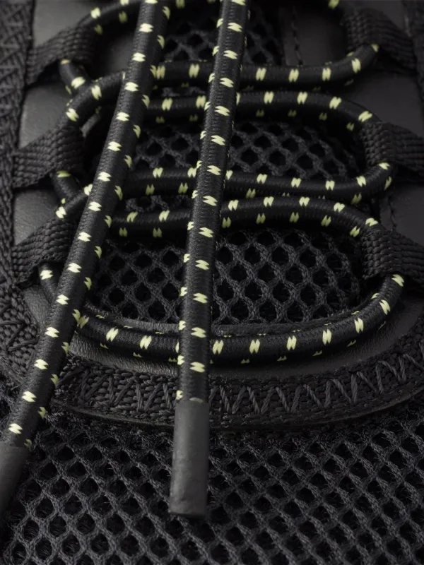 Prada Speedrock Leather And Mesh Fabric Sneakers | Black | FARFETCH