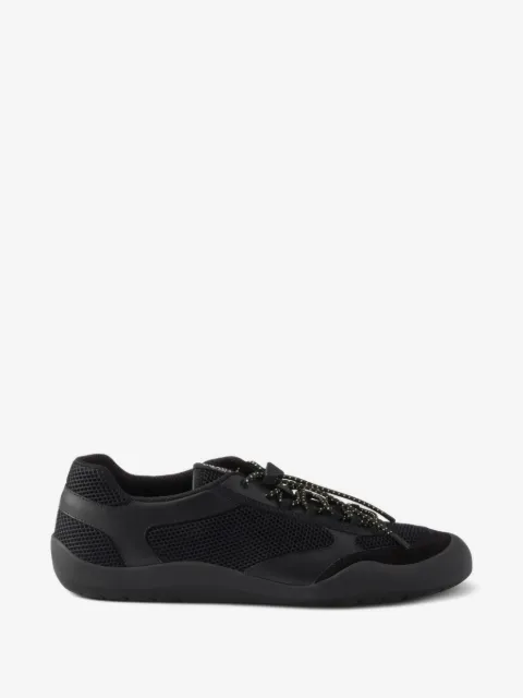 Prada Speedrock leather and mesh fabric sneakers