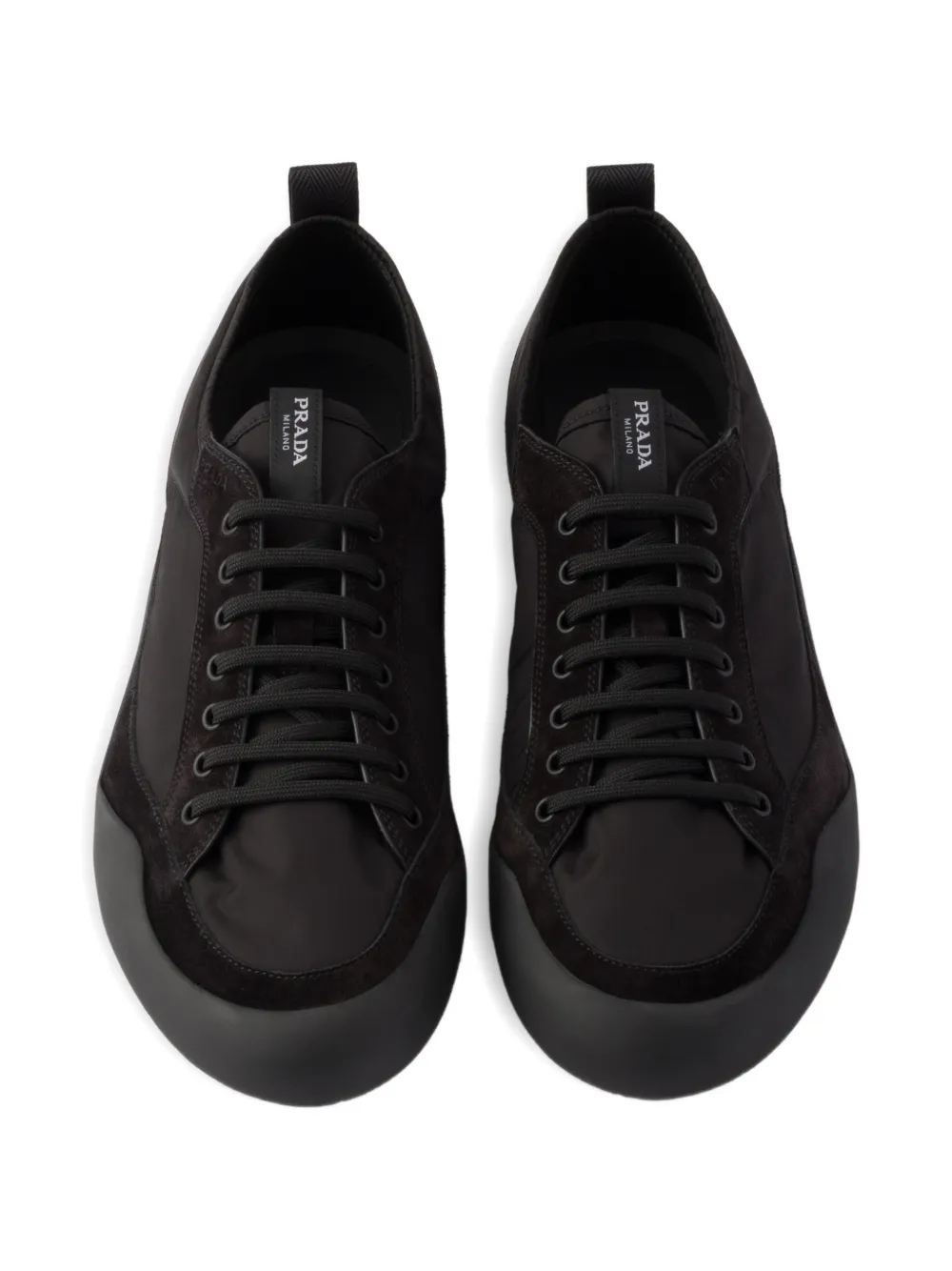 Prada Speedrock suède vetersneakers Zwart