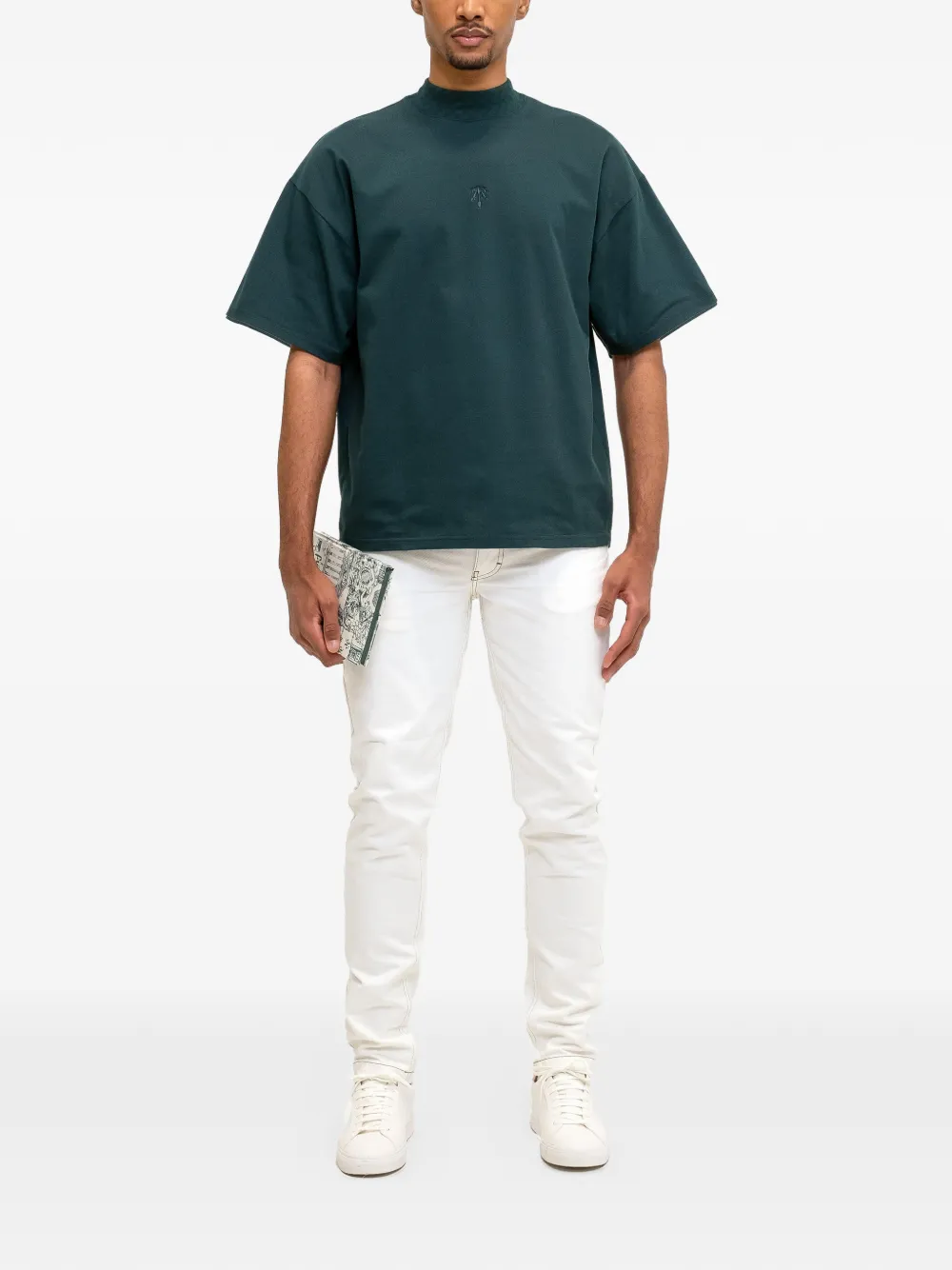 PLACE OF &Euml;LMS T-shirt met gedrapeerde hals - Groen