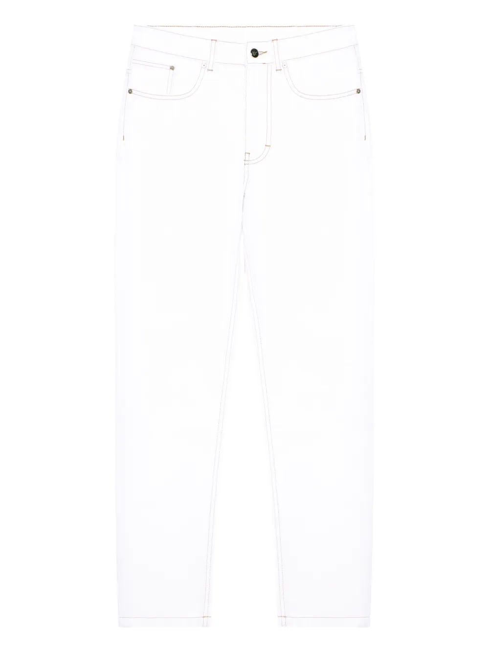 PLACE OF ËLMS Jeans con design a cinque tasche - Bianco