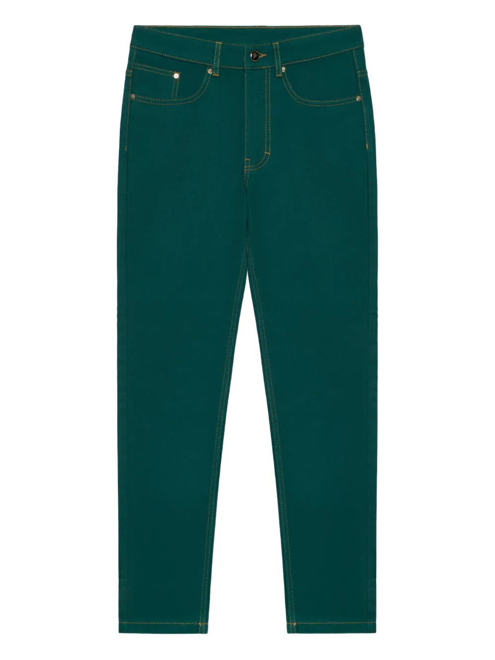 PLACE OF ËLMS Jeans con design a cinque tasche - Verde