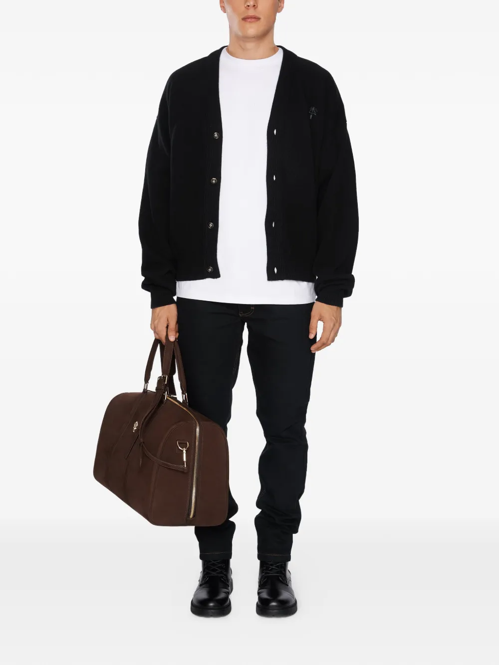  Place Of ëlms Logo-plaque Cardigan - Black 