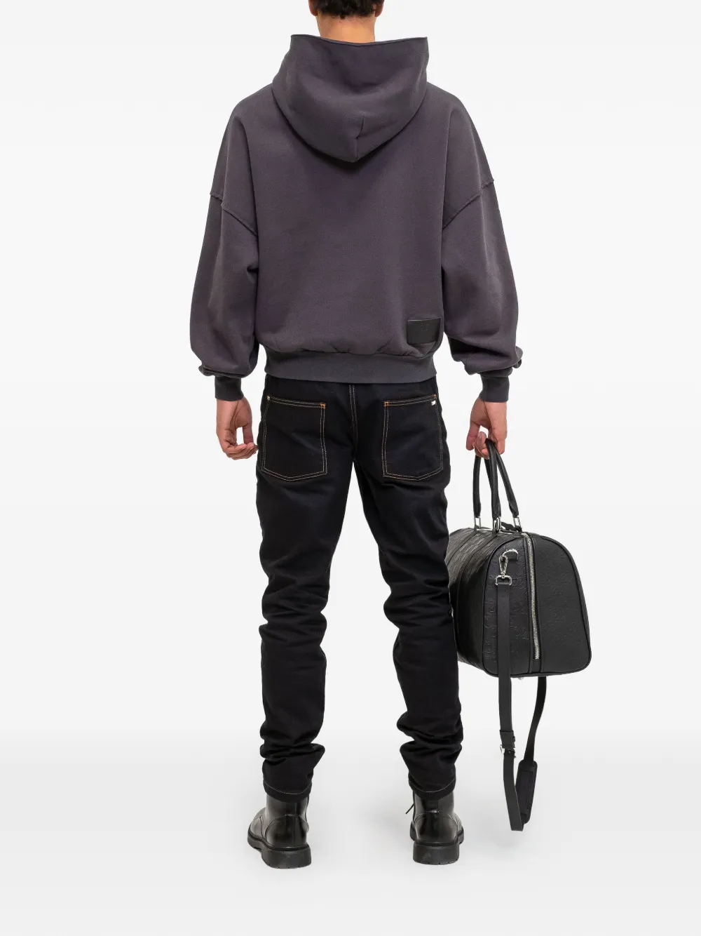 PLACE OF ËLMS Oversized hoodie Zwart