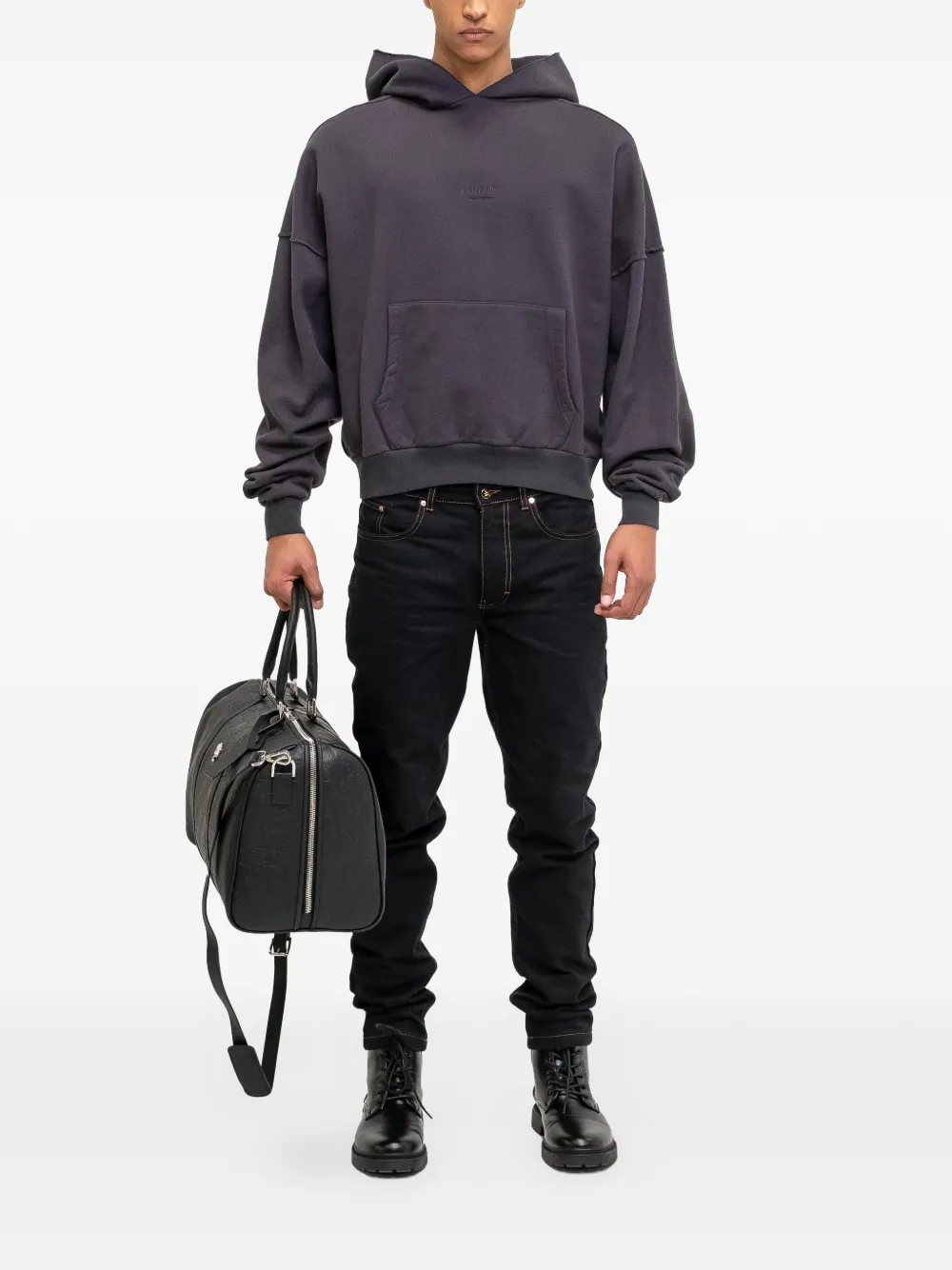 PLACE OF ËLMS Oversized hoodie Zwart