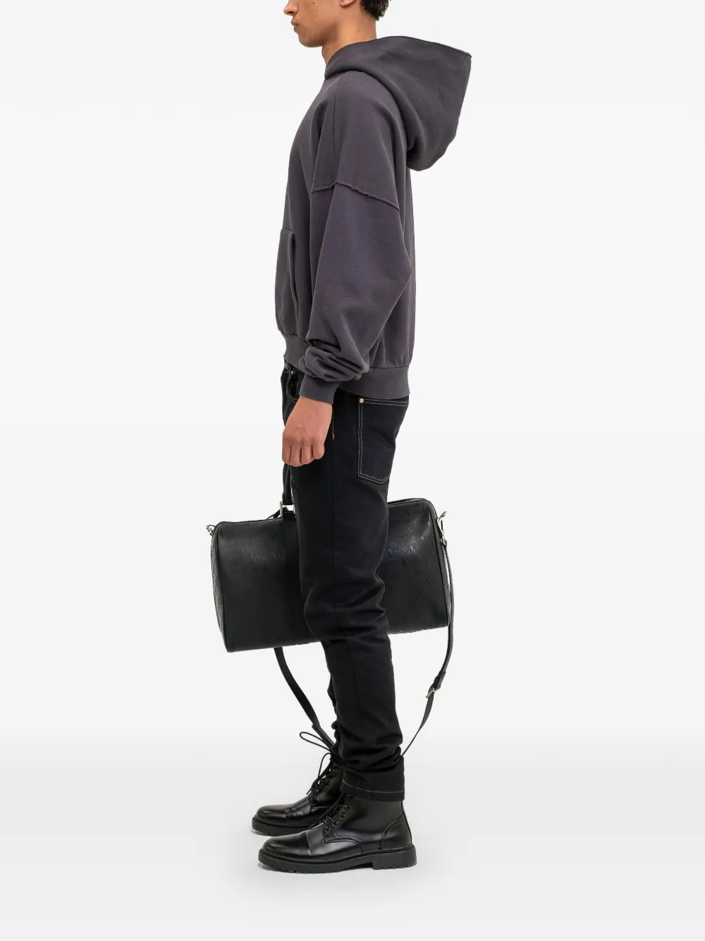 PLACE OF ËLMS Oversized hoodie Zwart