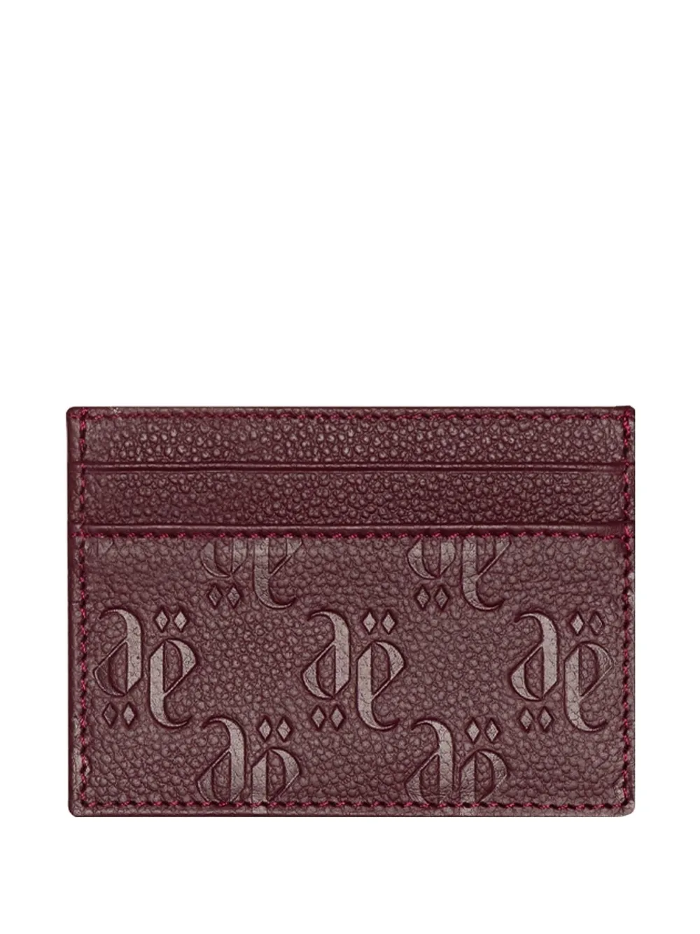 PLACE OF ËLMS Portacarte con logo goffratot - Rosso