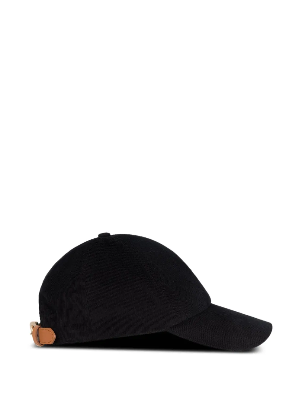  Place Of ëlms Suede Leather Strap Baseball Cap - Black 