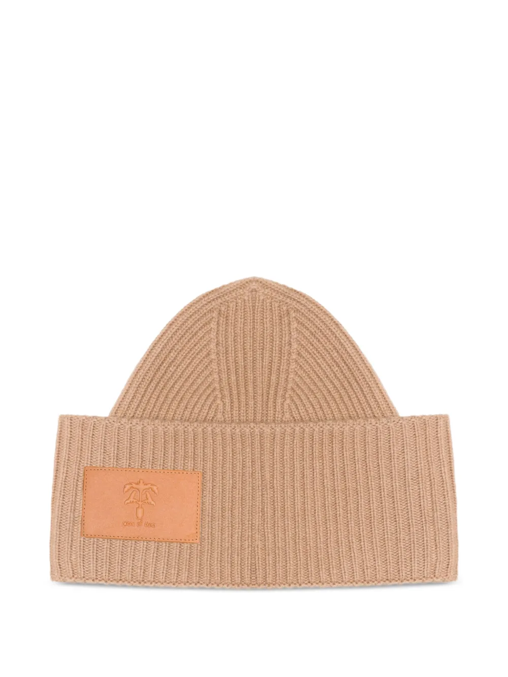 PLACE OF ËLMS Beanie mit Logo-Patch - Nude