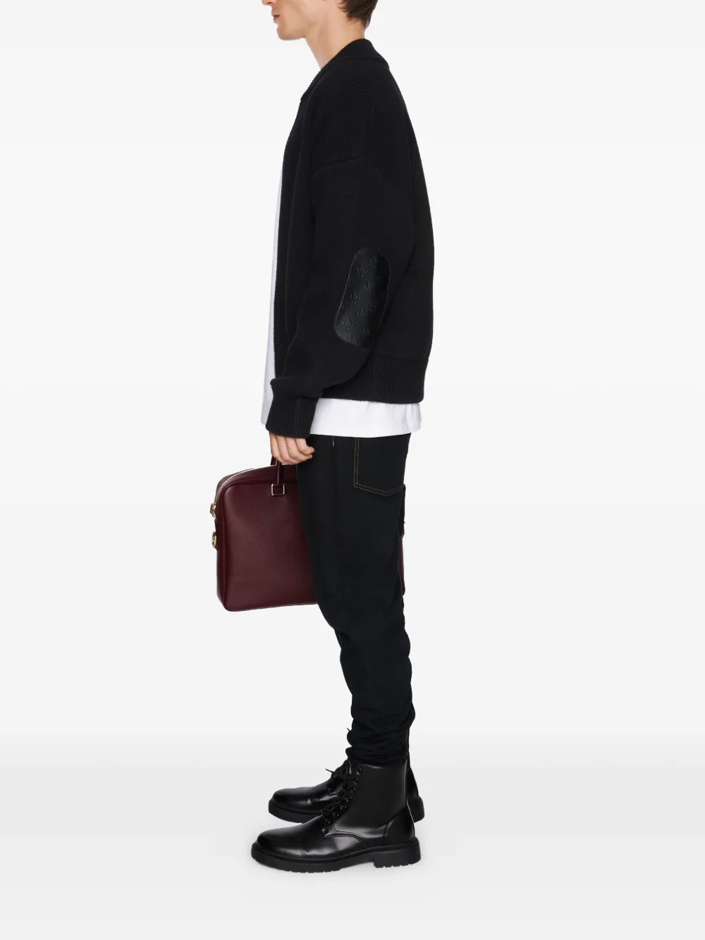  Place Of ëlms Logo-embroidered Cardigan - Black 