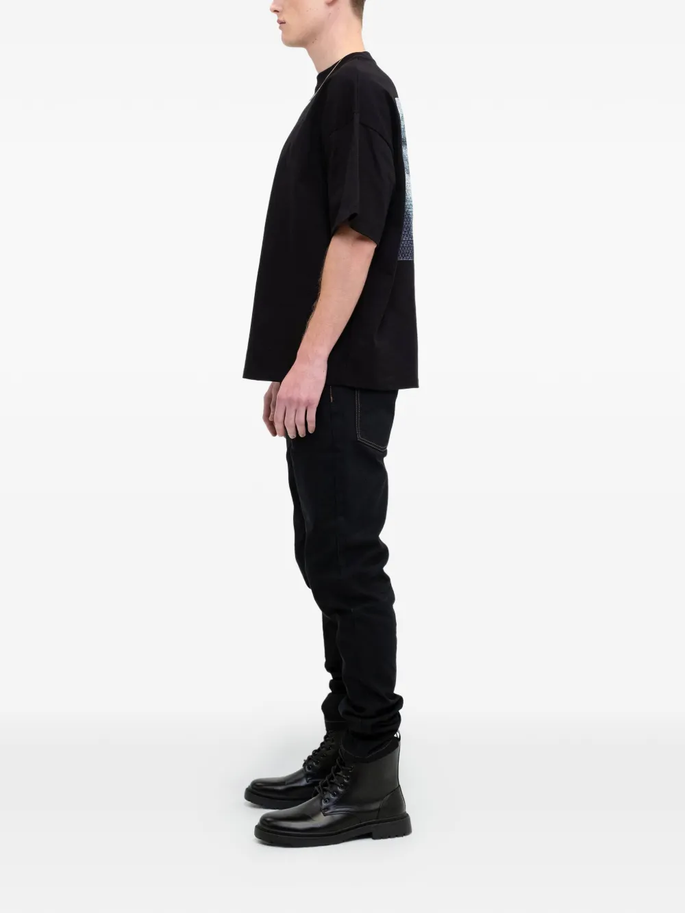 PLACE OF ËLMS T-shirt met print Zwart