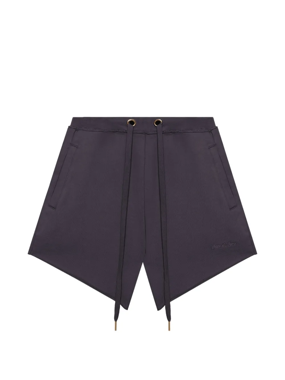 PLACE OF ËLMS Shorts con logo inciso - Grigio