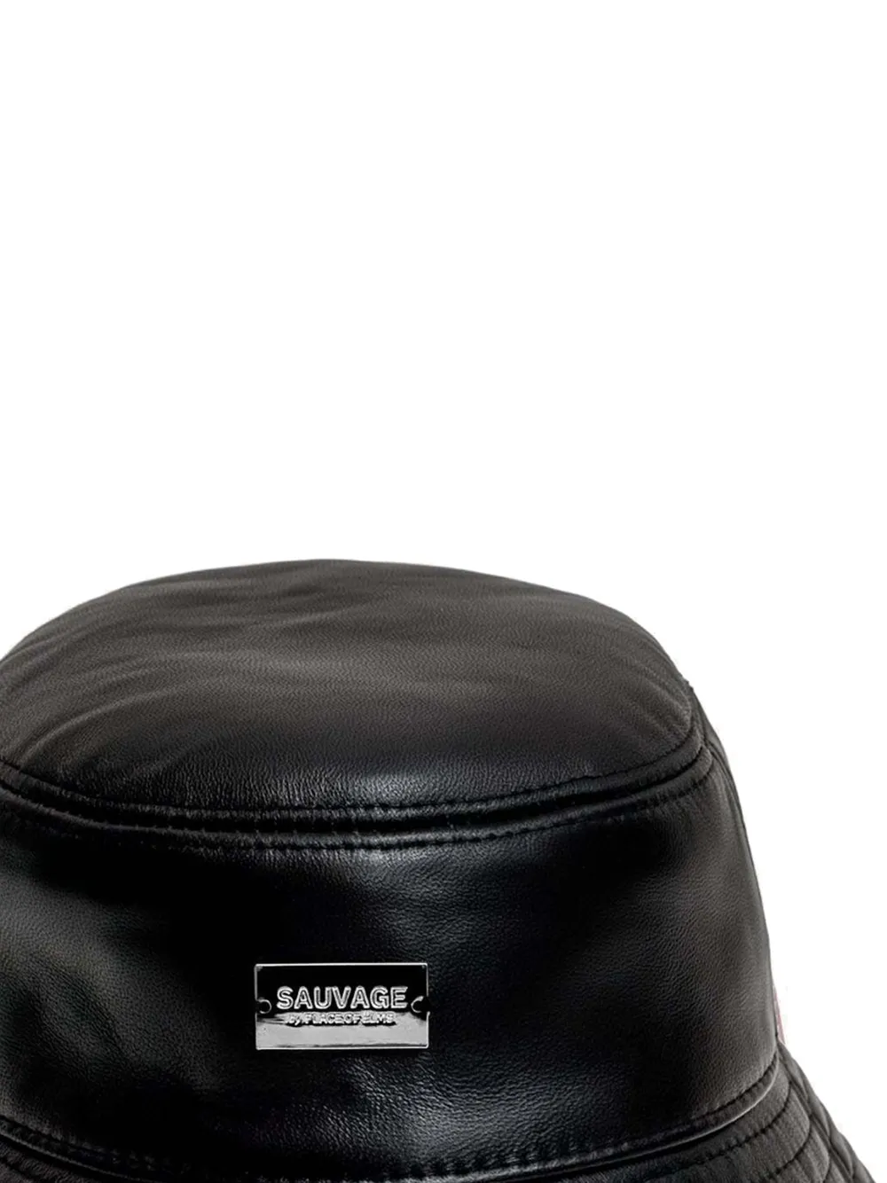  Place Of ëlms Engraved Leather Bucket Hat - Black 