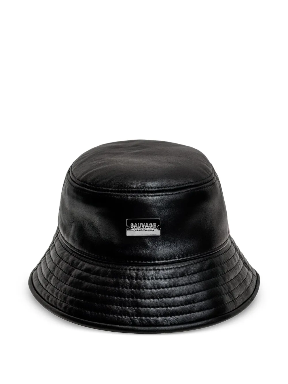PLACE OF ËLMS Cappello bucket in pelle - Nero