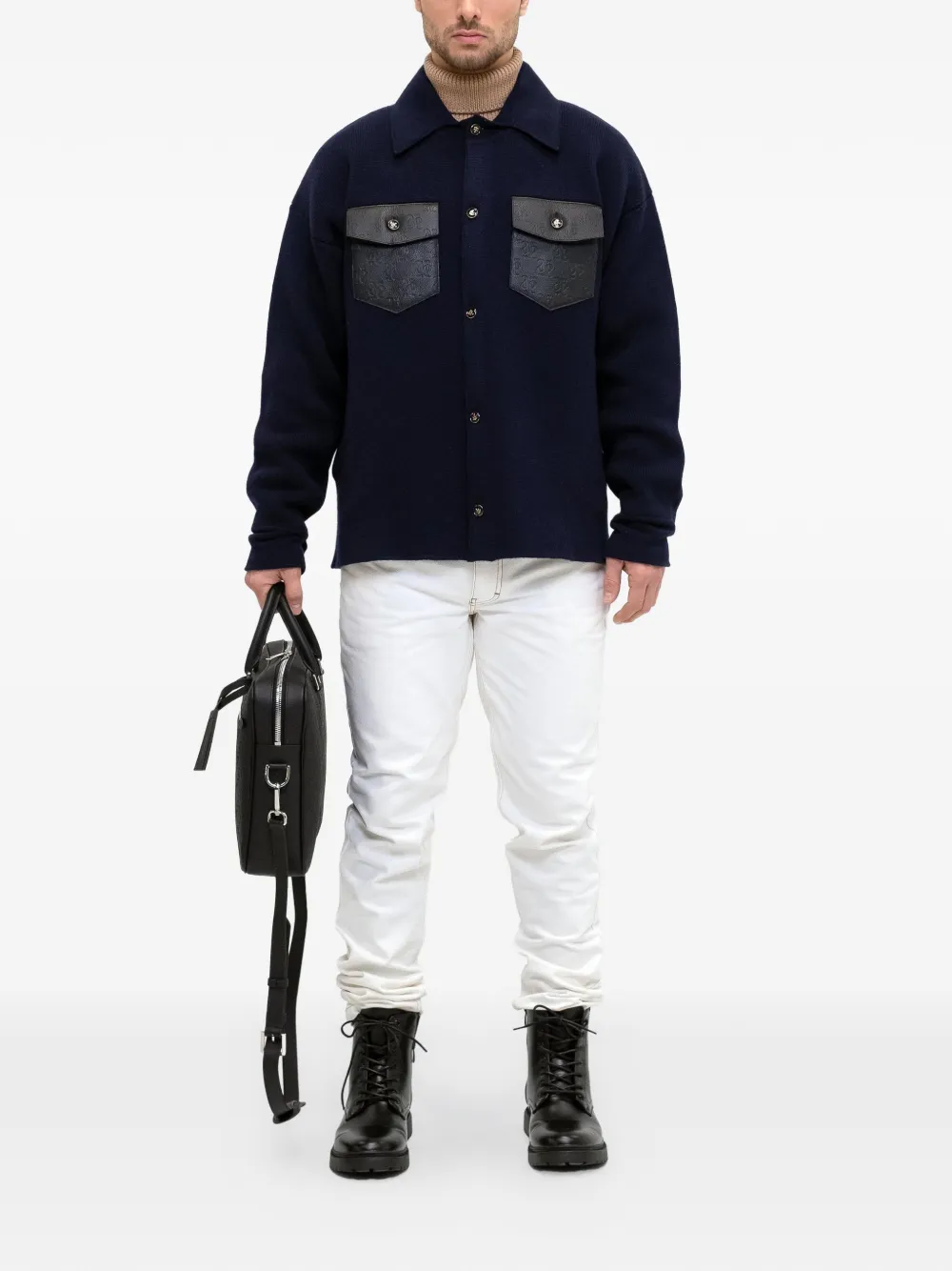 Place Of ëlms Monolink-detail Jacket - Blue 