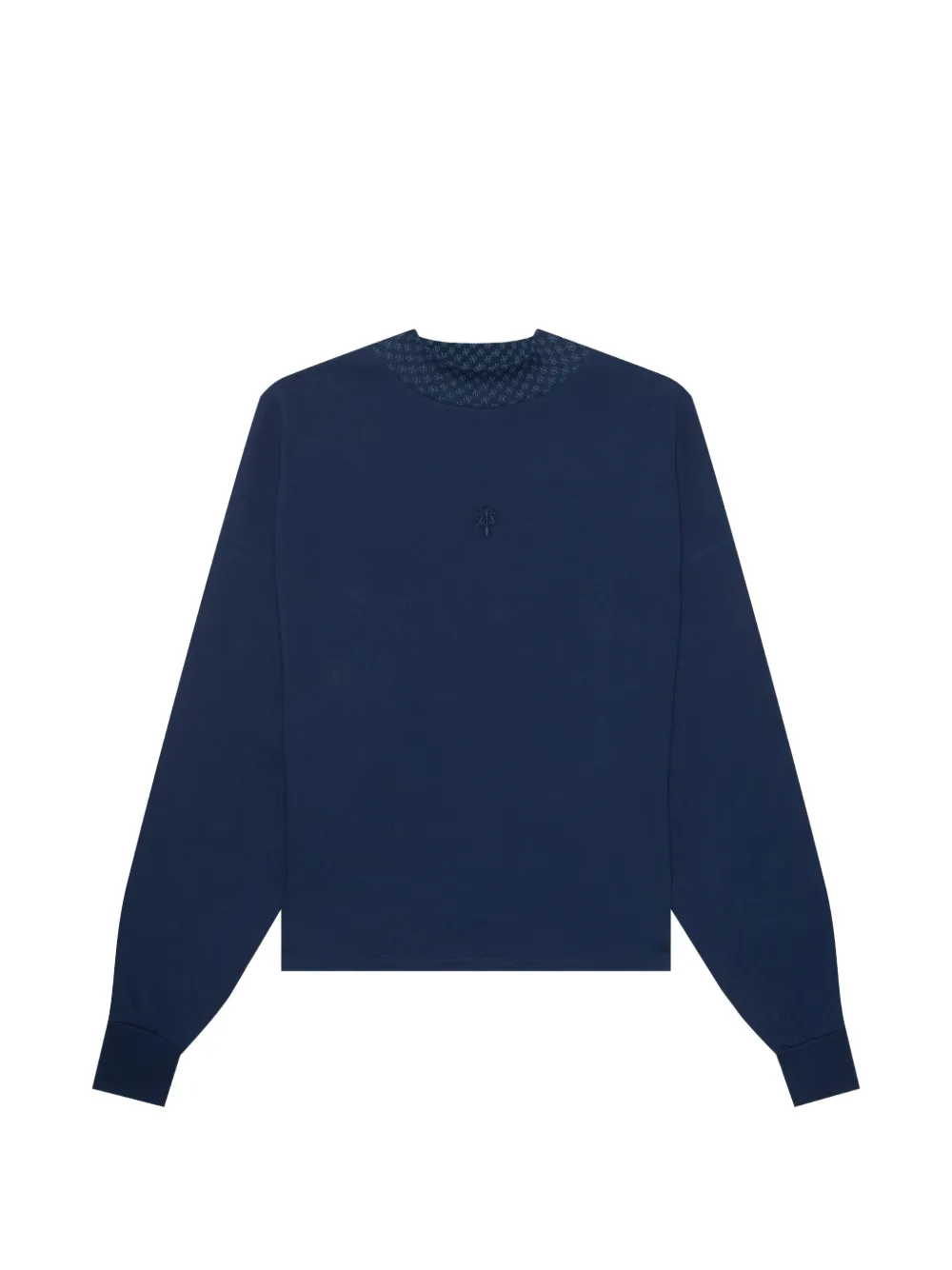 Place Of Elms Monolink-print Long-sleeve T-shirt In Blue