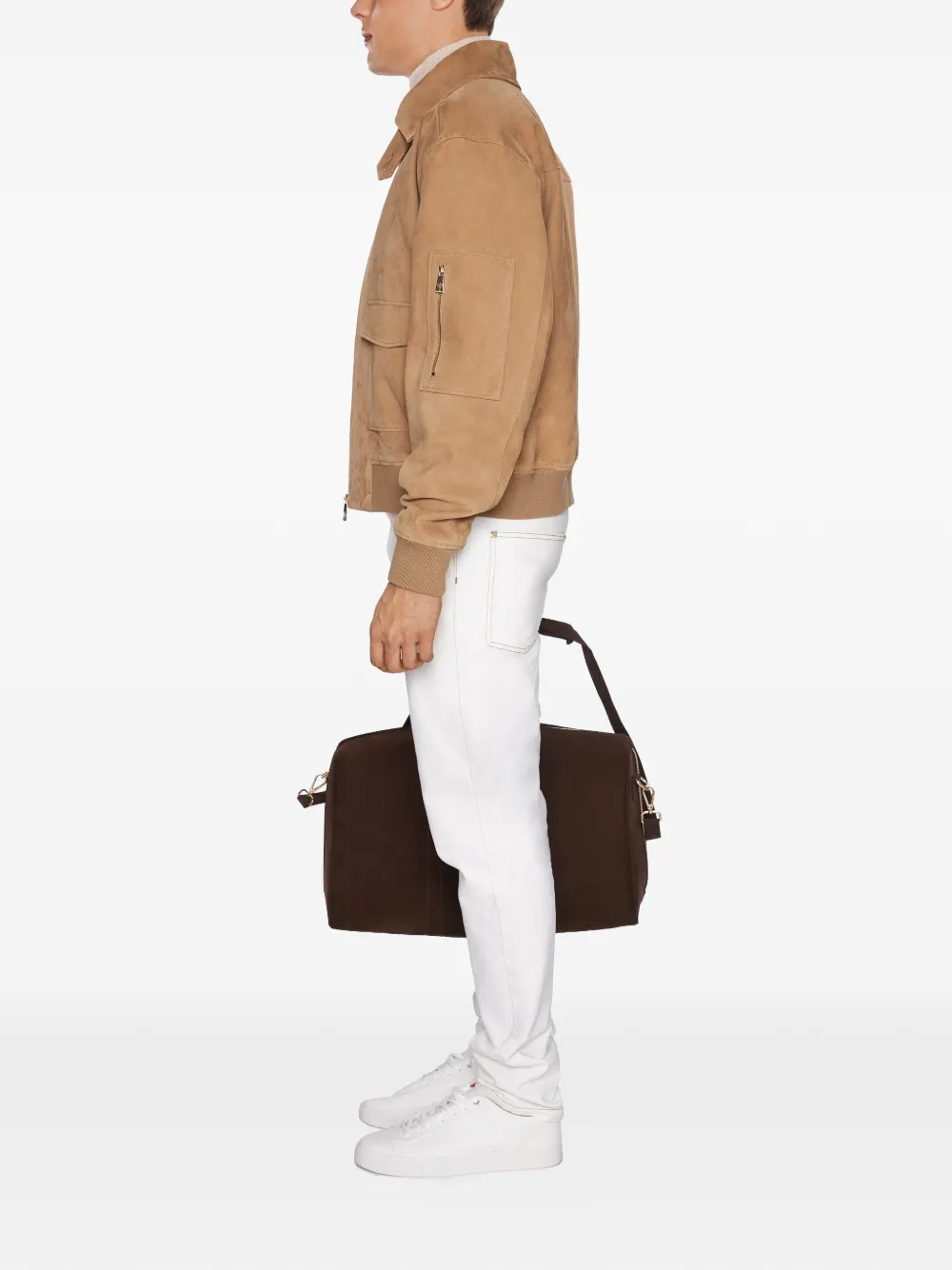  Place Of ëlms Pocket Suede Jacket - Brown 