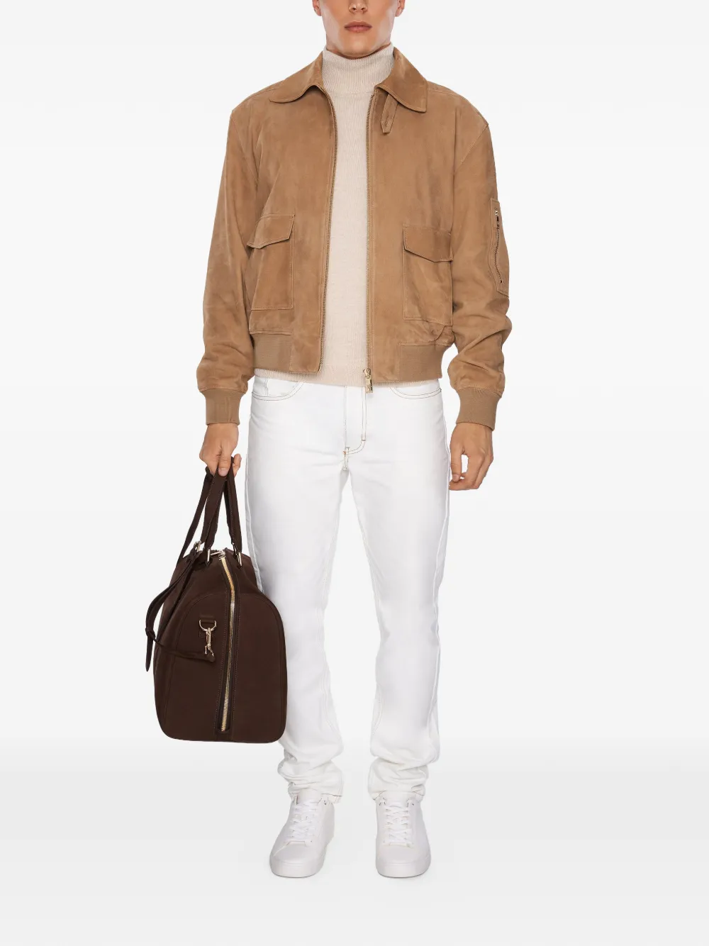  Place Of ëlms Pocket Suede Jacket - Brown 