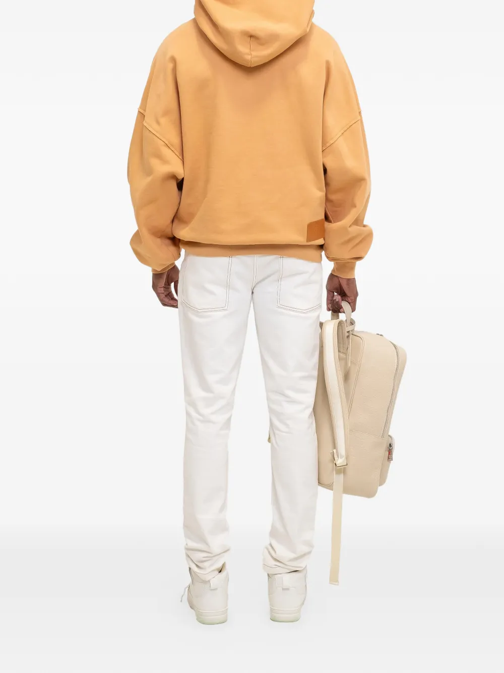 PLACE OF ËLMS Hoodie met logodetail Beige