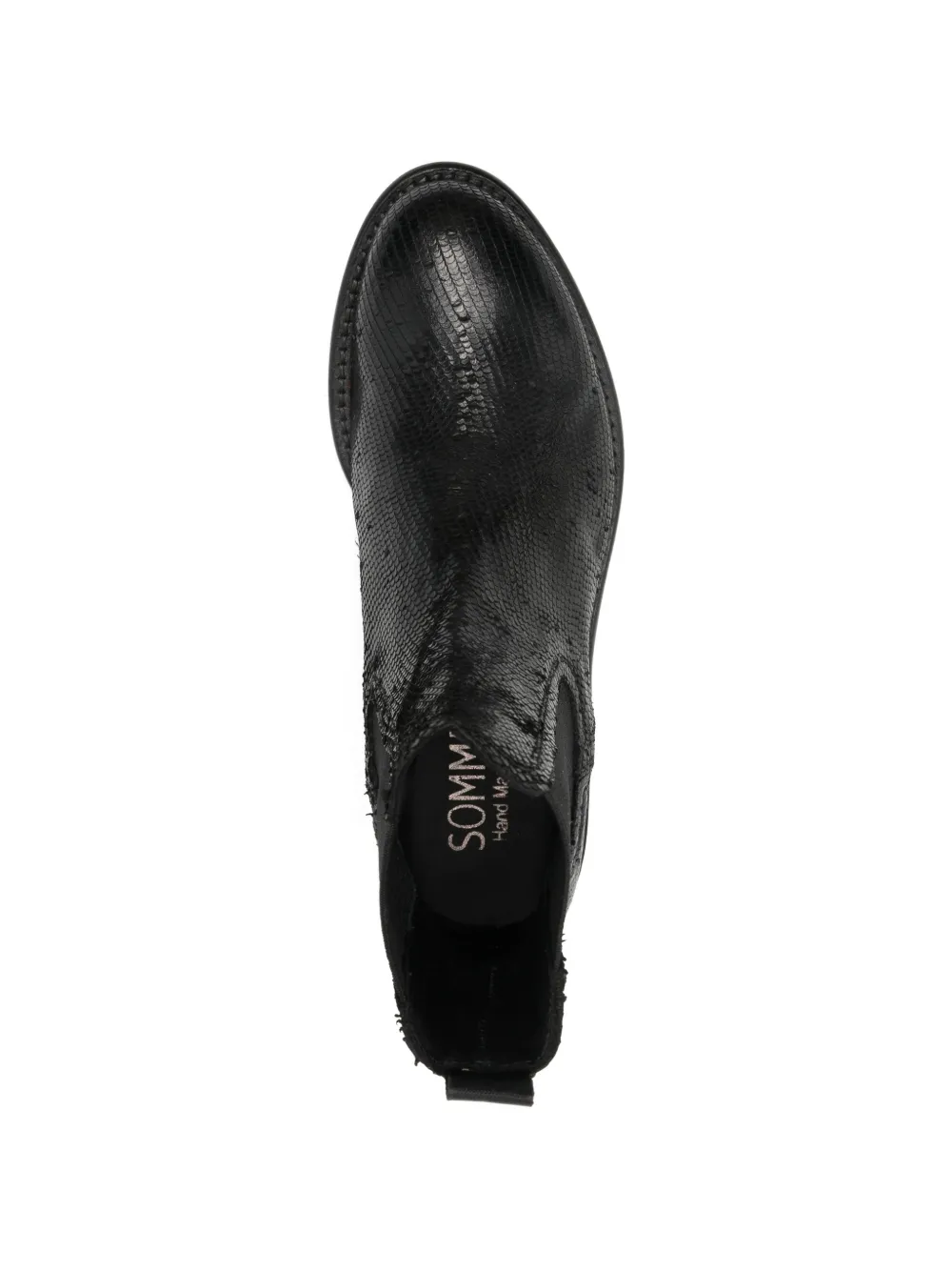 SOMMET Chelsea laarzen met textuur Zwart