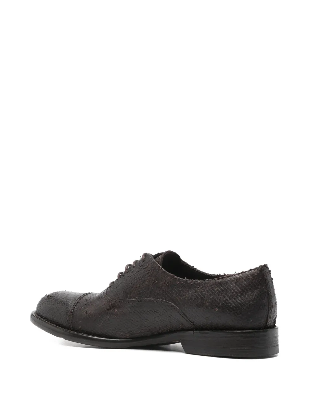 SOMMET Oxford veterschoenen met textuur Bruin