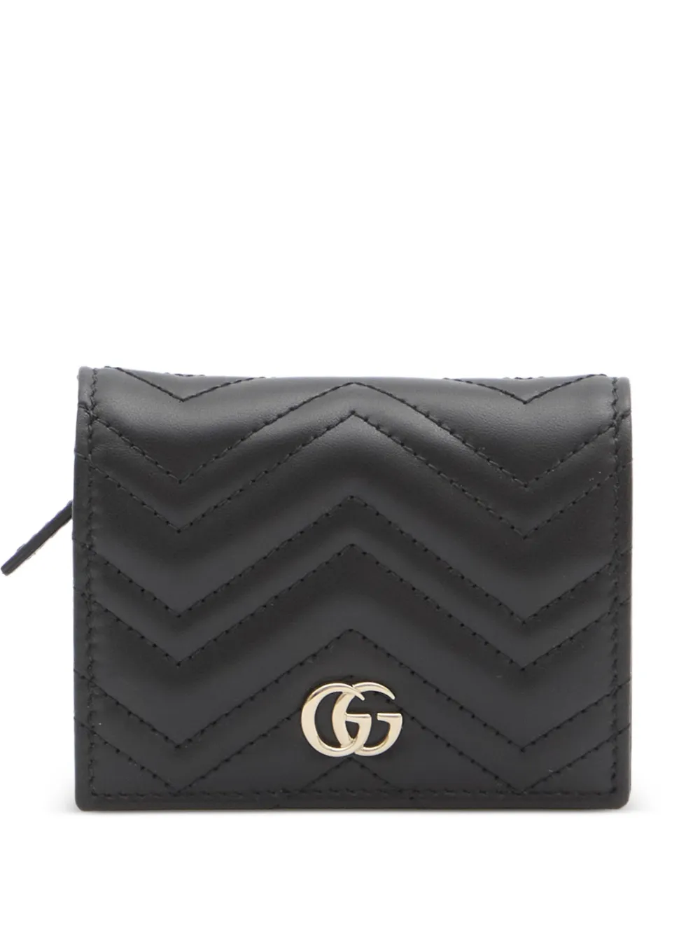 Gucci GG Marmont Portemonnaie mit Zickzackmuster - Schwarz