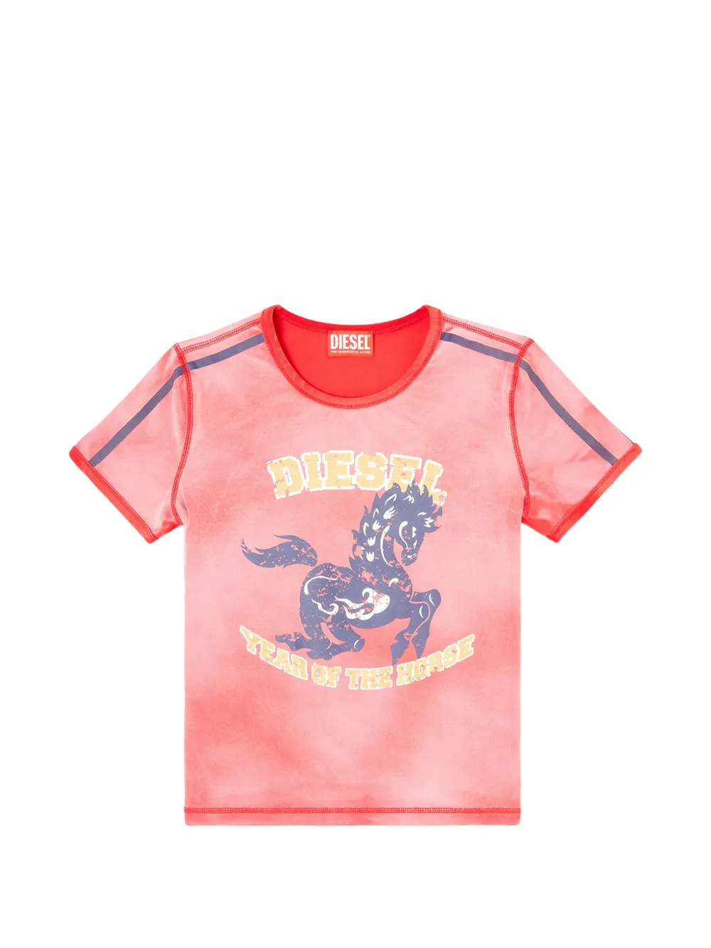Diesel T-shirt con grafica cavallo - Rosa