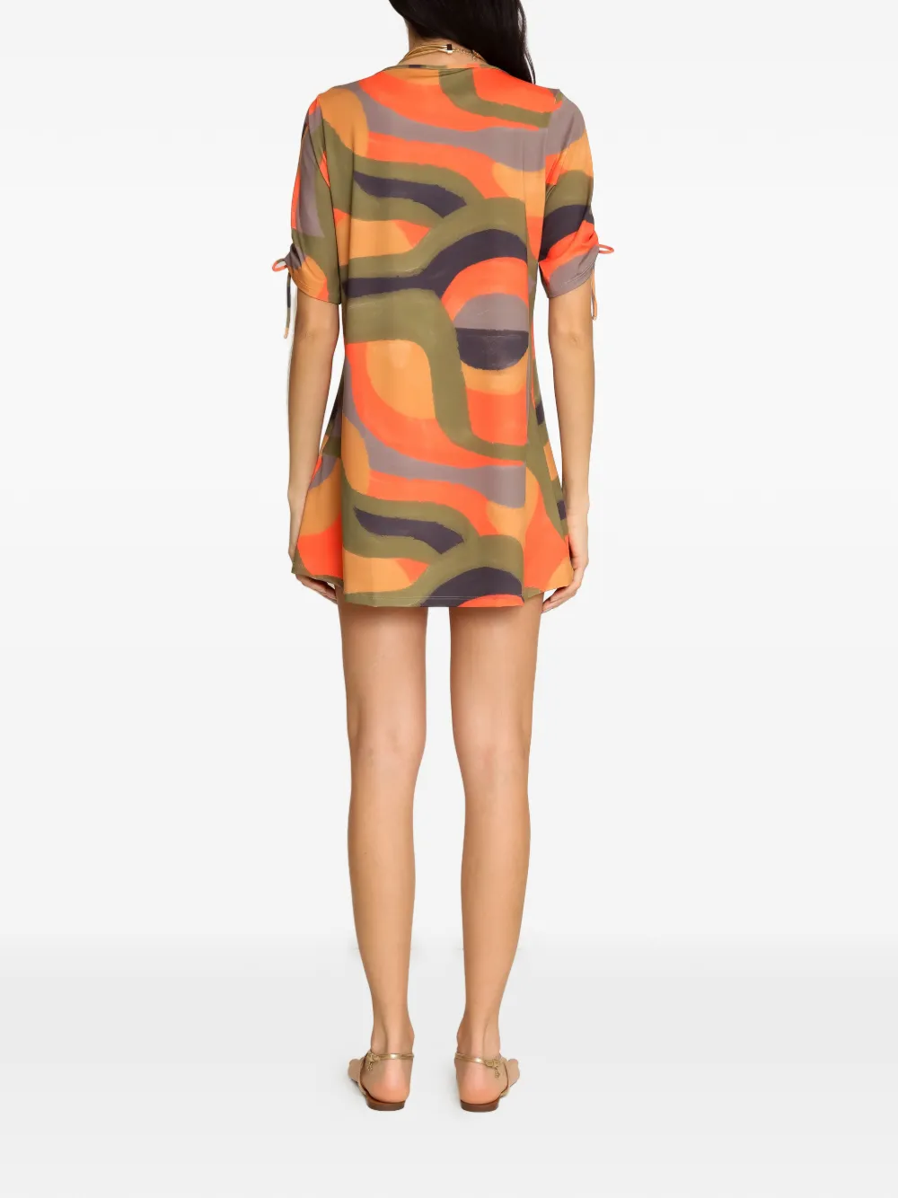  Lygia & Nanny Abstract Pattern Dress - Orange 
