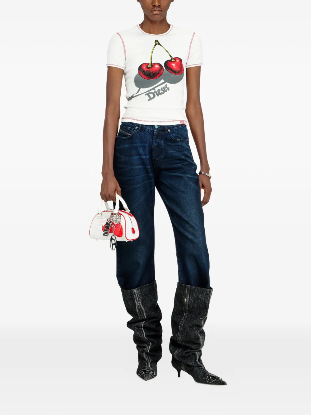  Diesel Cherry-print T-shirt - White 