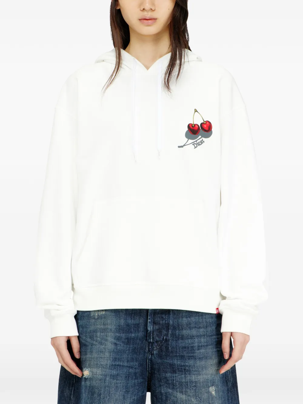 Diesel Sv-S-Norm-Hood-Cher sweater Wit