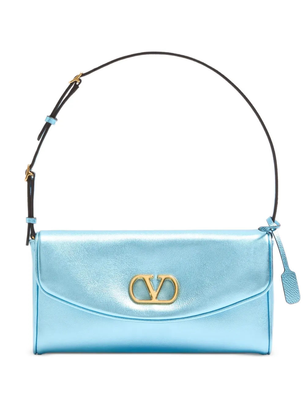 Valentino Garavani Borsa a spalla DeVain piccola - Blu