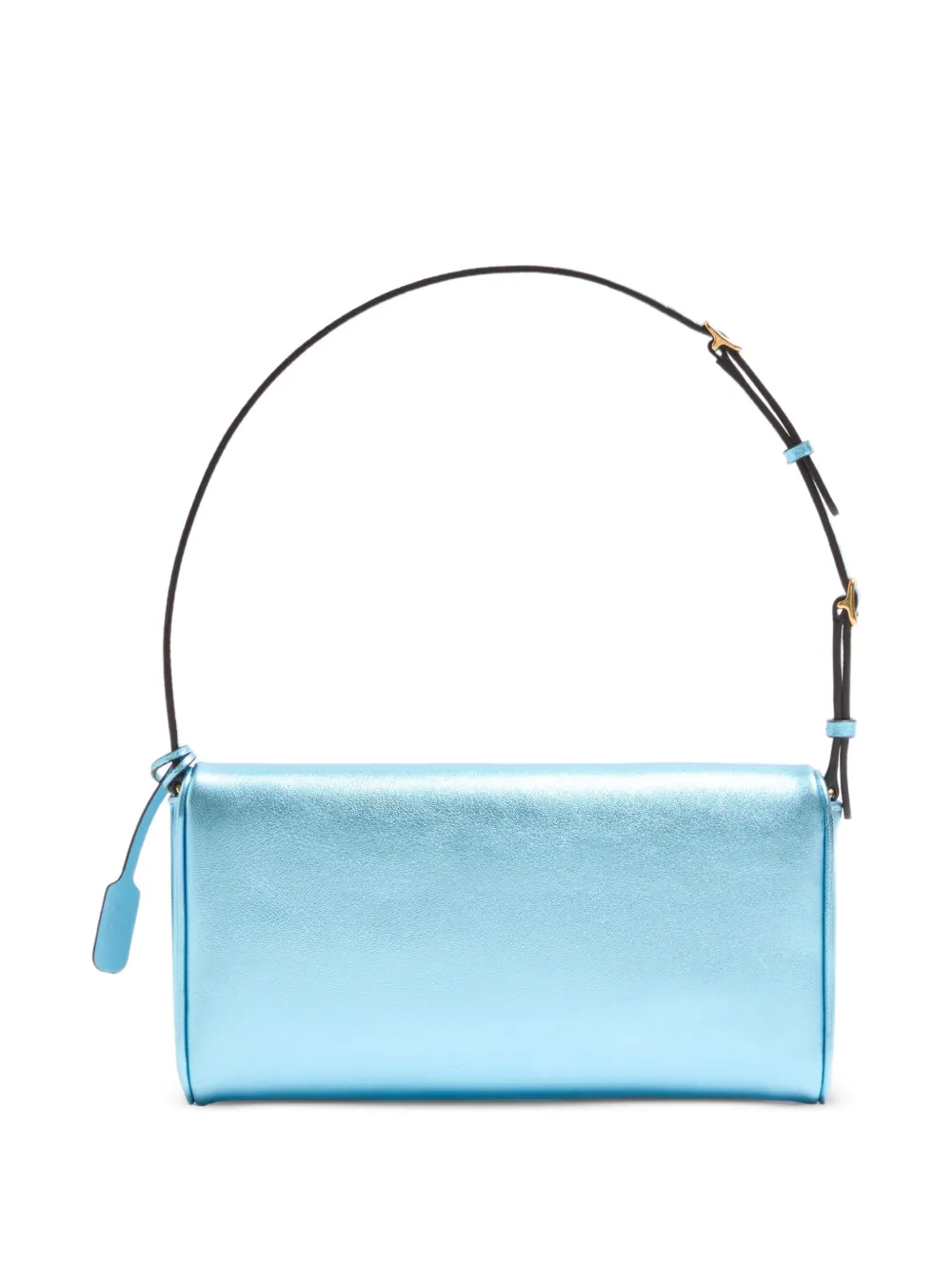 Valentino Garavani Kleine metallic DeVain VLogo schoudertas Blauw