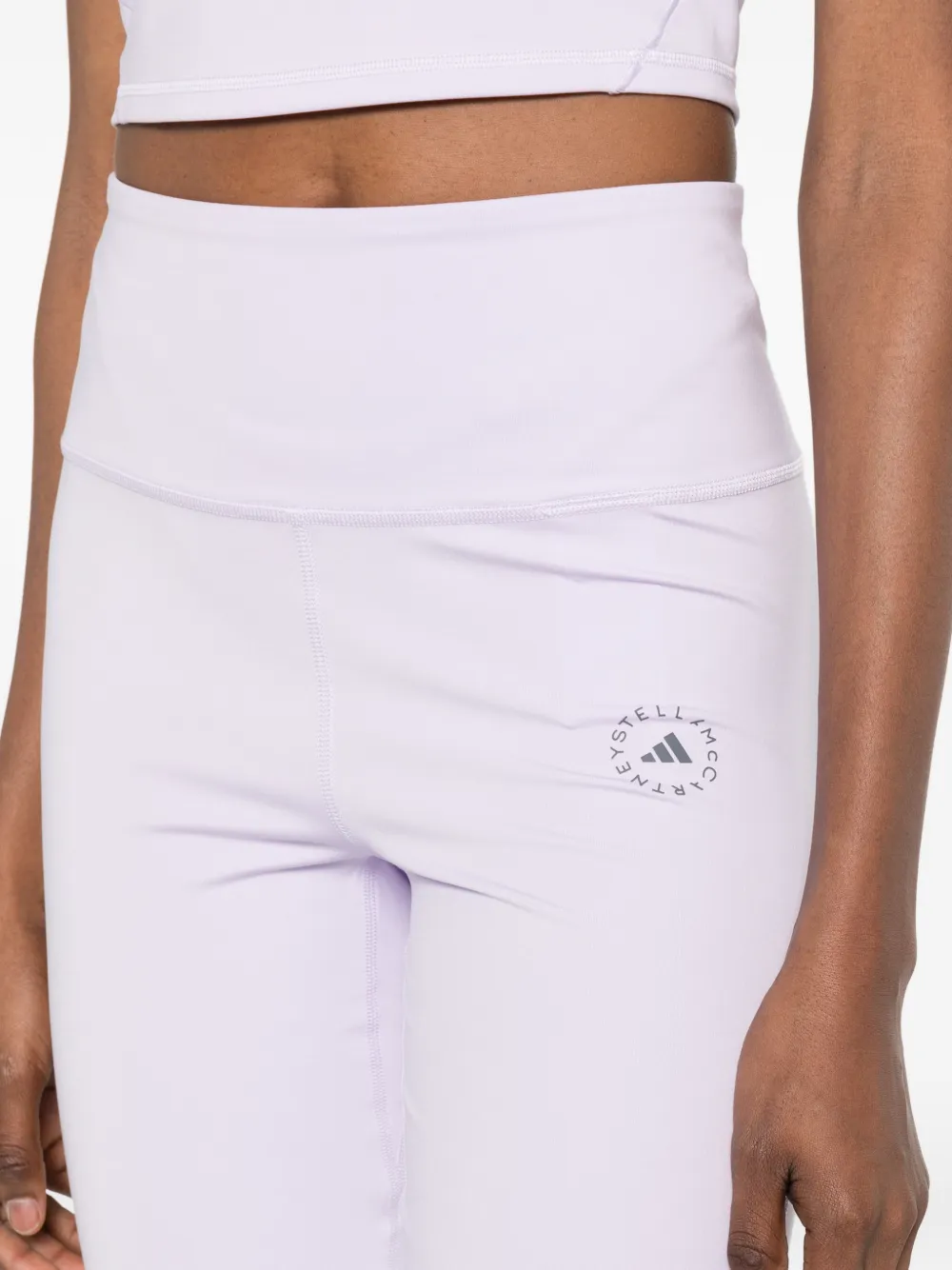adidas by Stella McCartney High-waist legging met logo Paars