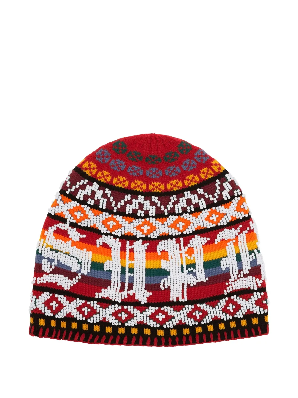 Supreme beaded beanie hat - Rood